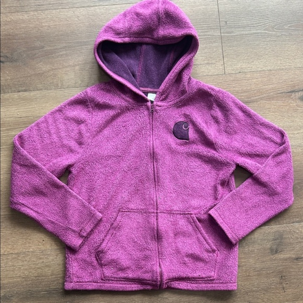 Carhartt Kids Magenta Fleece Zip Hoodie !! Large